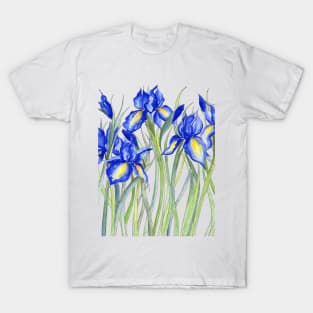 Blue Iris, Illustration T-Shirt